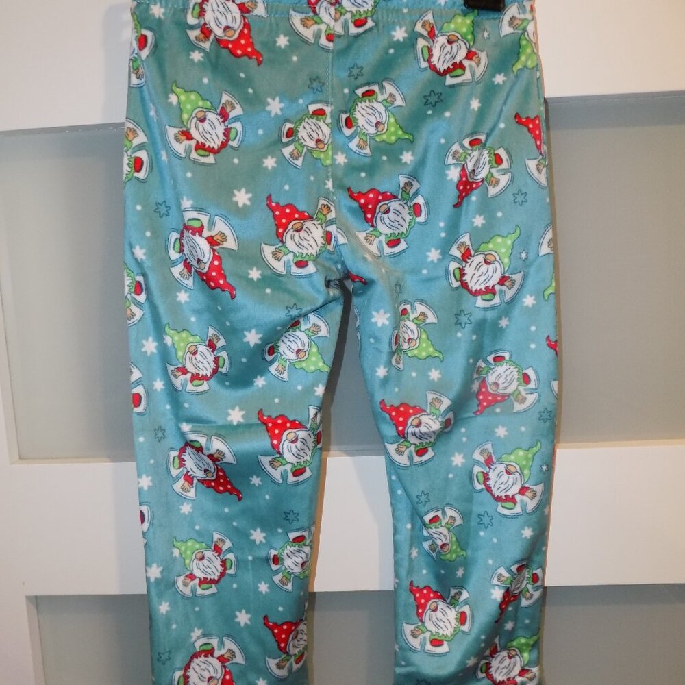 Berkley Jensen Teal W/Snow Angel Gnomes Minky Fleece Lounge Pants Size 4 Girl's - Picture 3 of 3